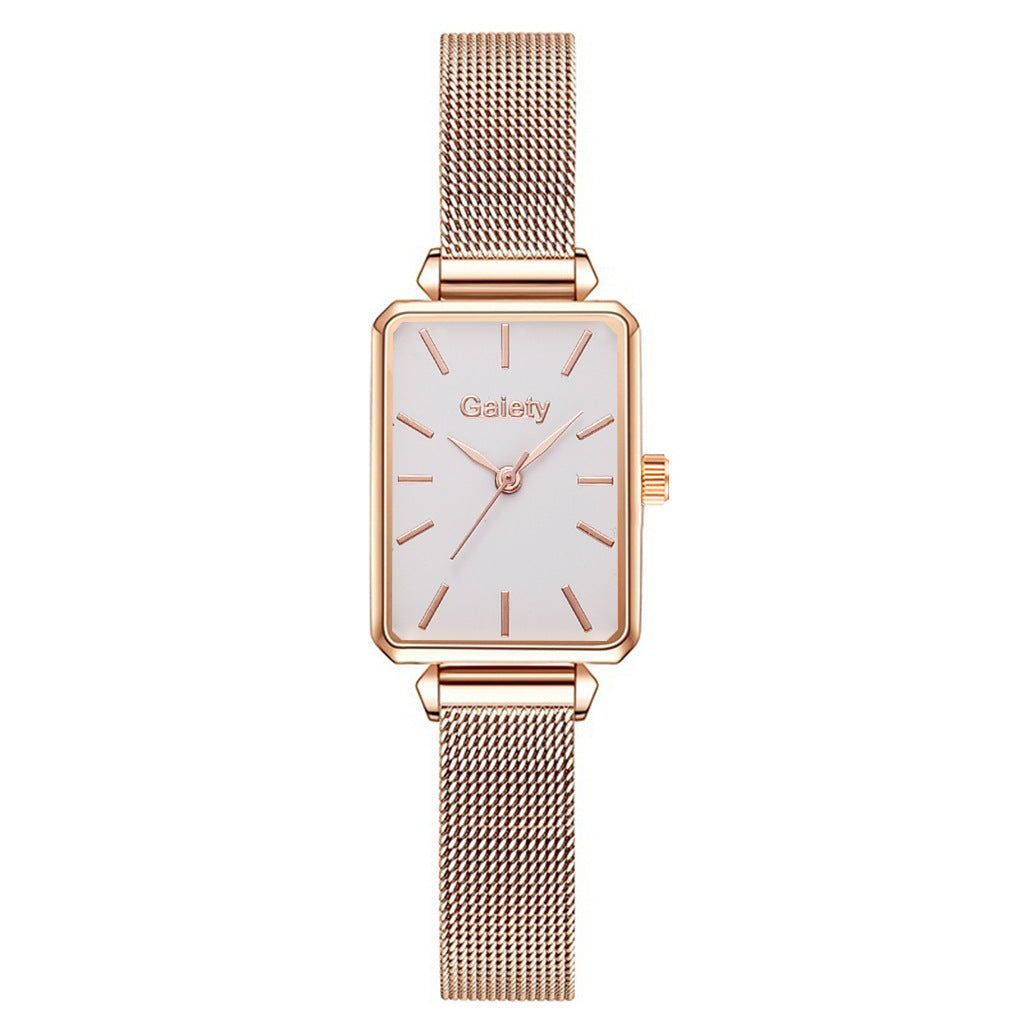 Elegante Damenuhr – Fashion Quarz Uhr mit Roségold Mesh