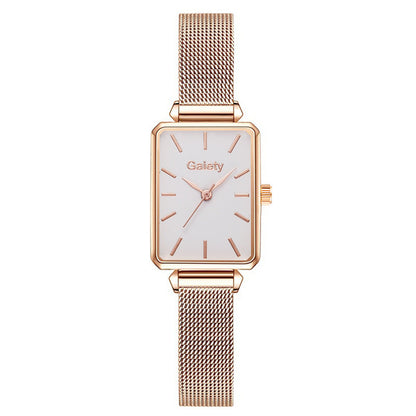 Elegante Damenuhr – Fashion Quarz Uhr mit Roségold Mesh