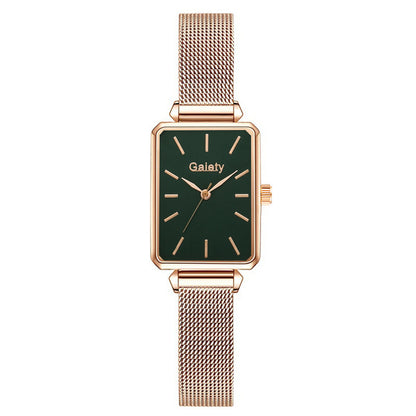 Elegante Damenuhr – Fashion Quarz Uhr mit Roségold Mesh