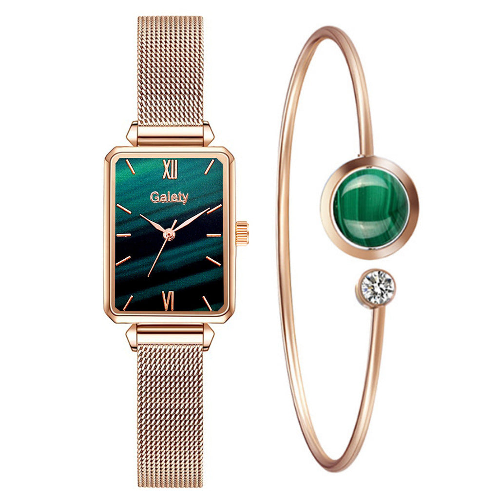 Elegante Damenuhr – Fashion Quarz Uhr mit Roségold Mesh