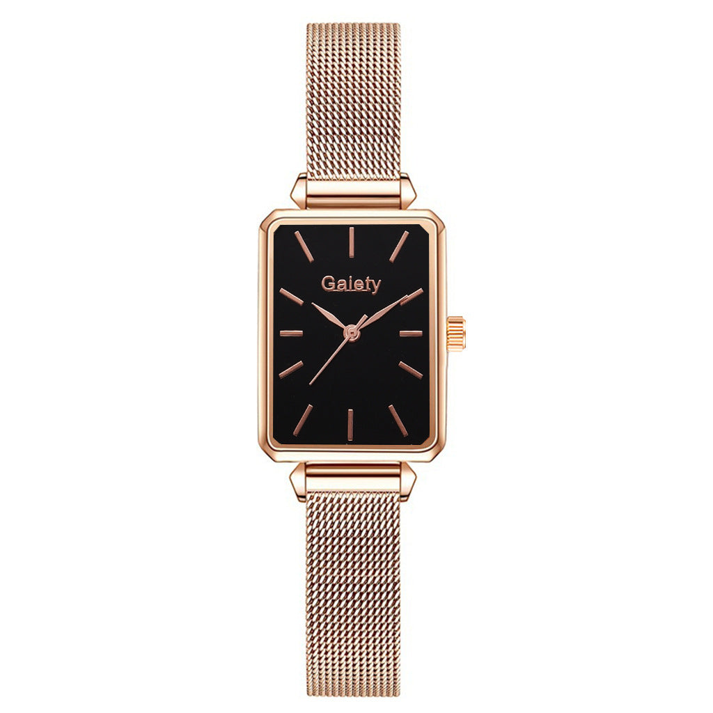 Elegante Damenuhr – Fashion Quarz Uhr mit Roségold Mesh