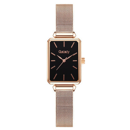 Elegante Damenuhr – Fashion Quarz Uhr mit Roségold Mesh
