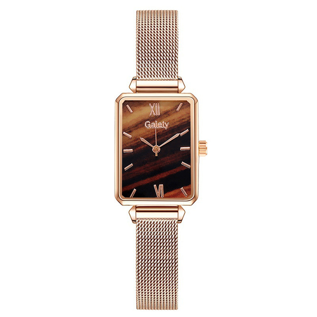 Elegante Damenuhr – Fashion Quarz Uhr mit Roségold Mesh