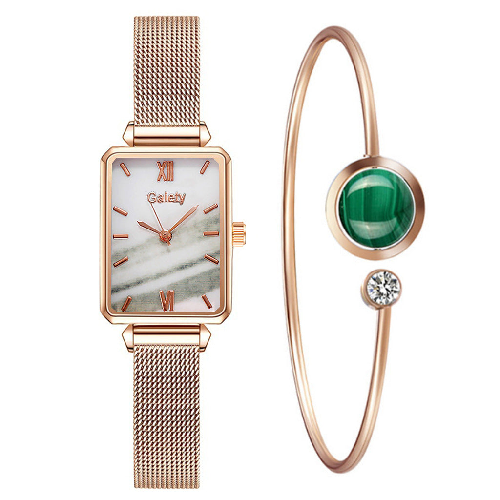 Elegante Damenuhr – Fashion Quarz Uhr mit Roségold Mesh
